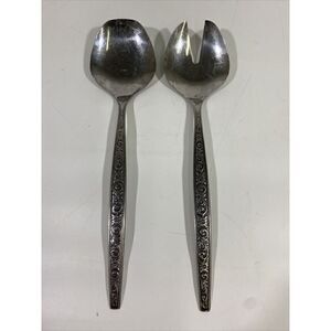 Vintage MCM Midcentury International Di Lido Salad Serving Set Fork Spoon Japan